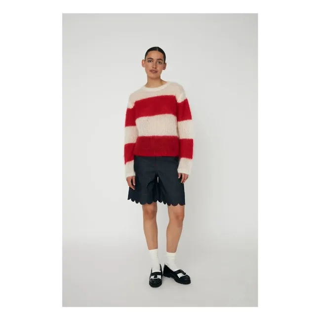 Short Scallop Coton | Bleu foncé