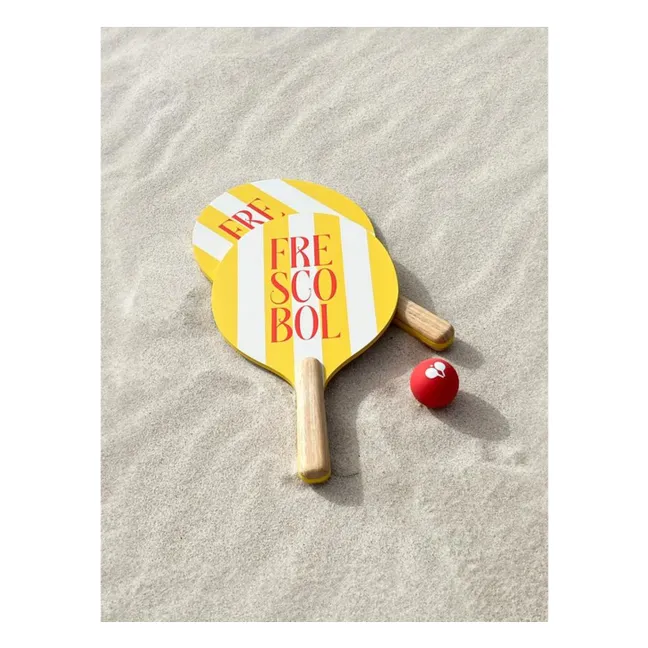 Racchette da spiaggia Frescobol - Set di 2 pezzi | Giallo