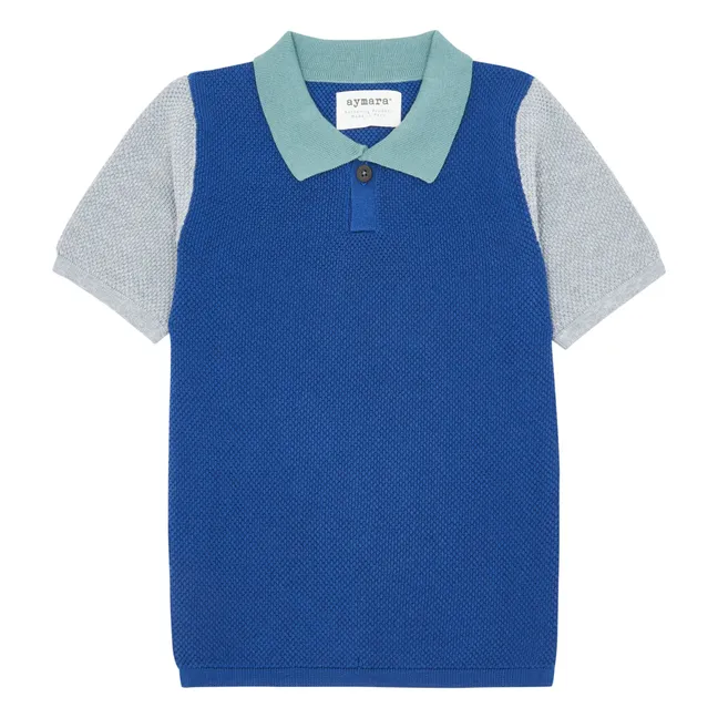 Polo Enzo organic cotton knit | Cobalt