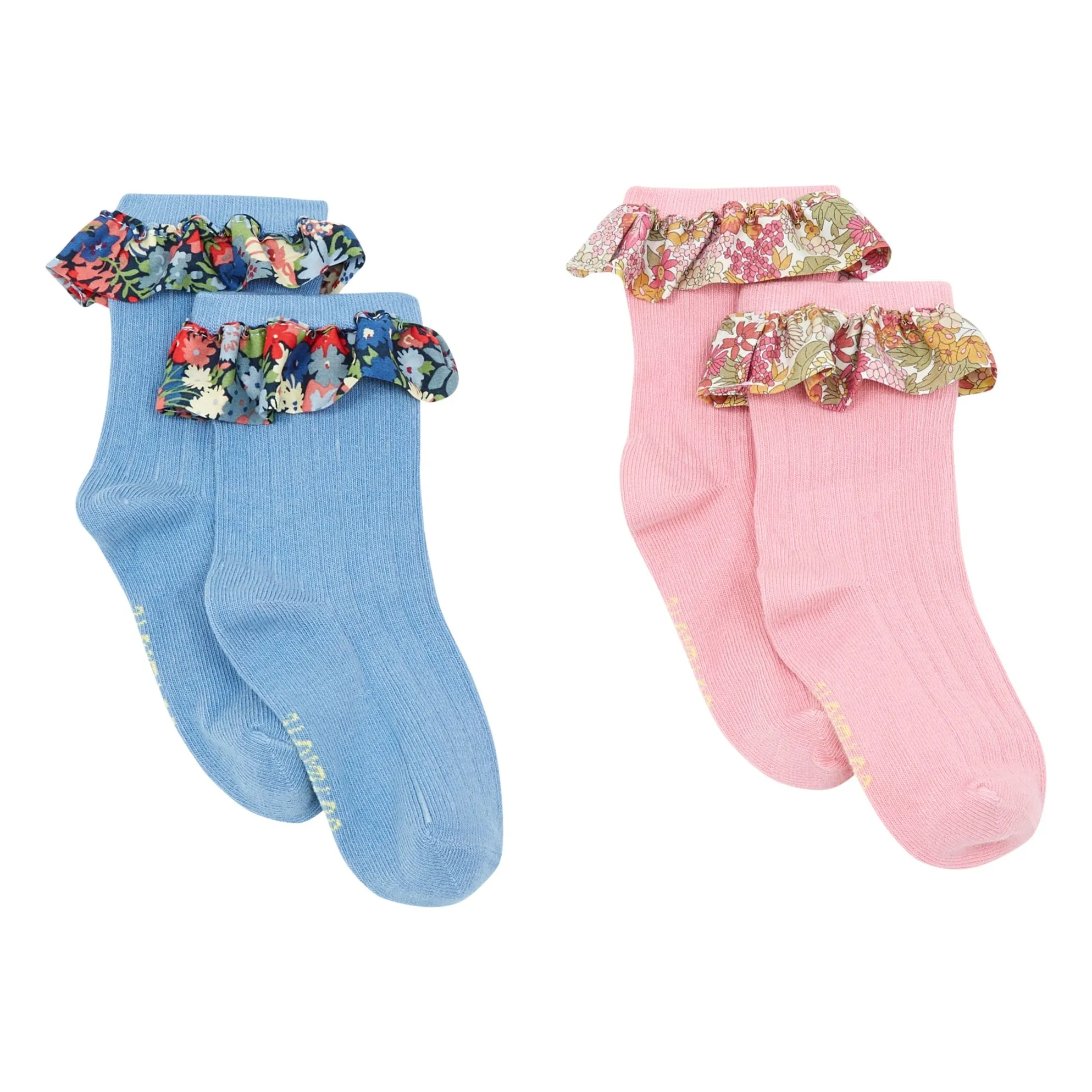 Bonton Pink Set Of 2 Socks