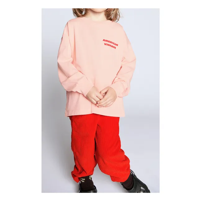 T-shirt Manches Longues Fizvallay The Kids Are All Right | Rose pâle