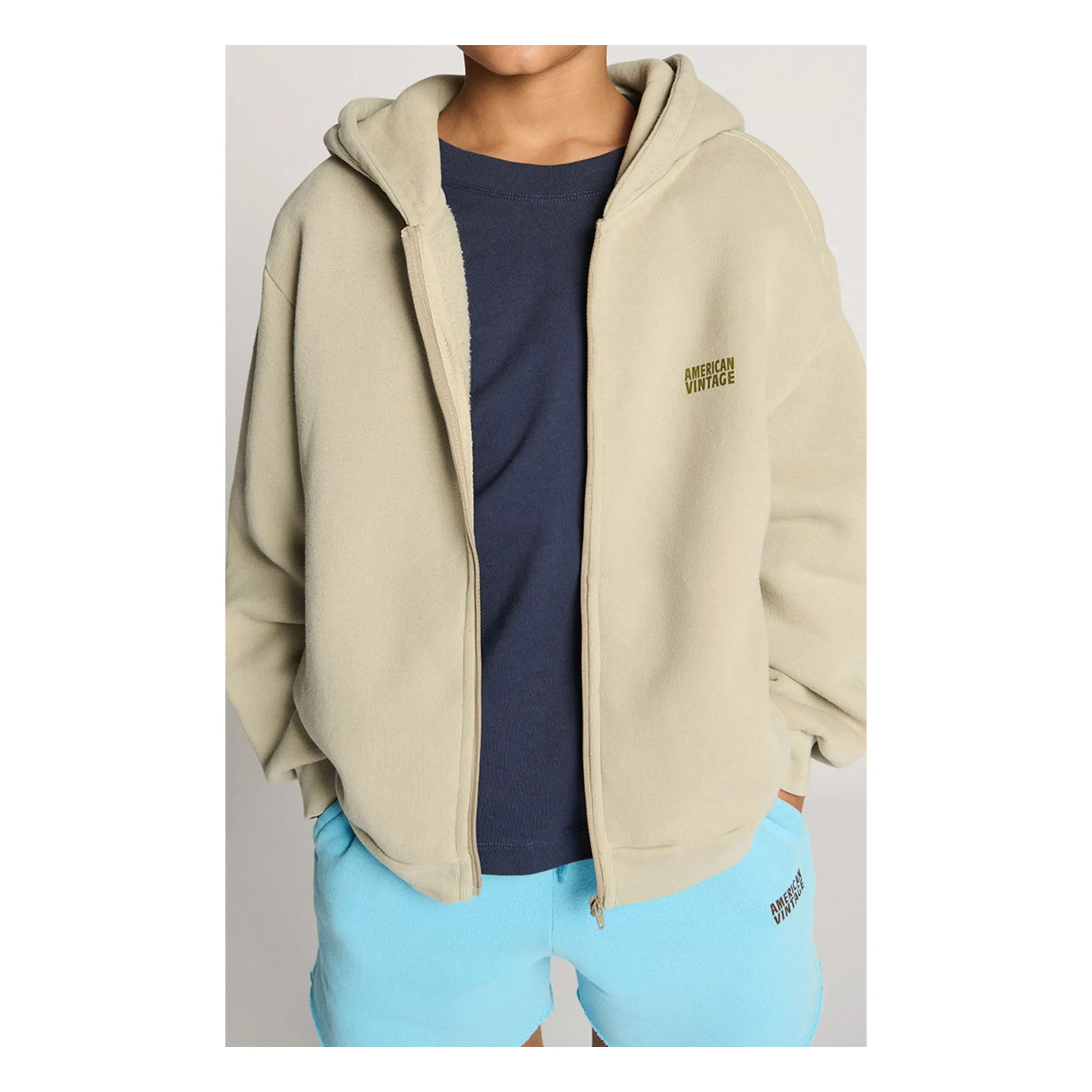 Sweat Zippé Izubird | Gris clair- Image produit n°2