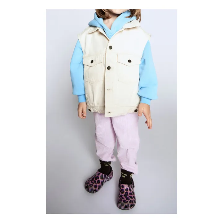 Veste Denim Sans Manches Snopdog | Ecru- Image produit n°1