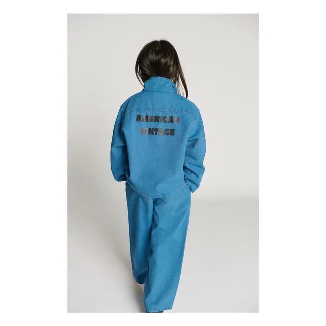 Comow Drawstring Workwear Pants | Blue