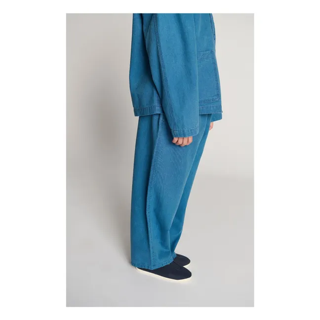 Comow Drawstring Workwear Pants | Blue