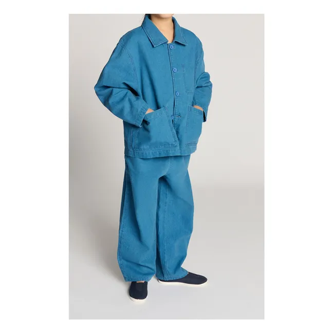 Comow button-down workwear jacket | Blue