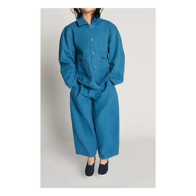Comow button-down workwear jacket | Blue