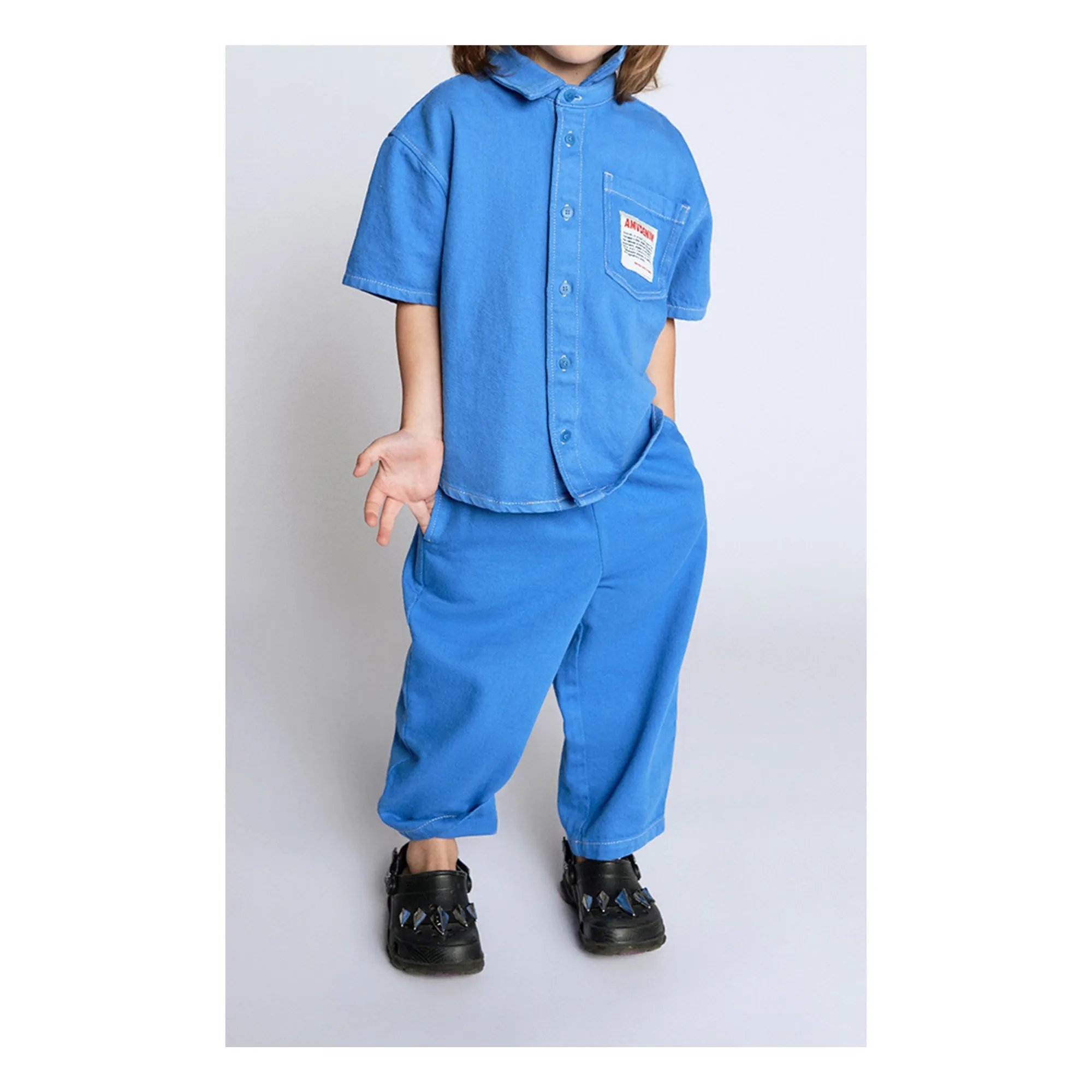 Jean Cordon Pusway Coton Bio | Bleu- Image produit n°2