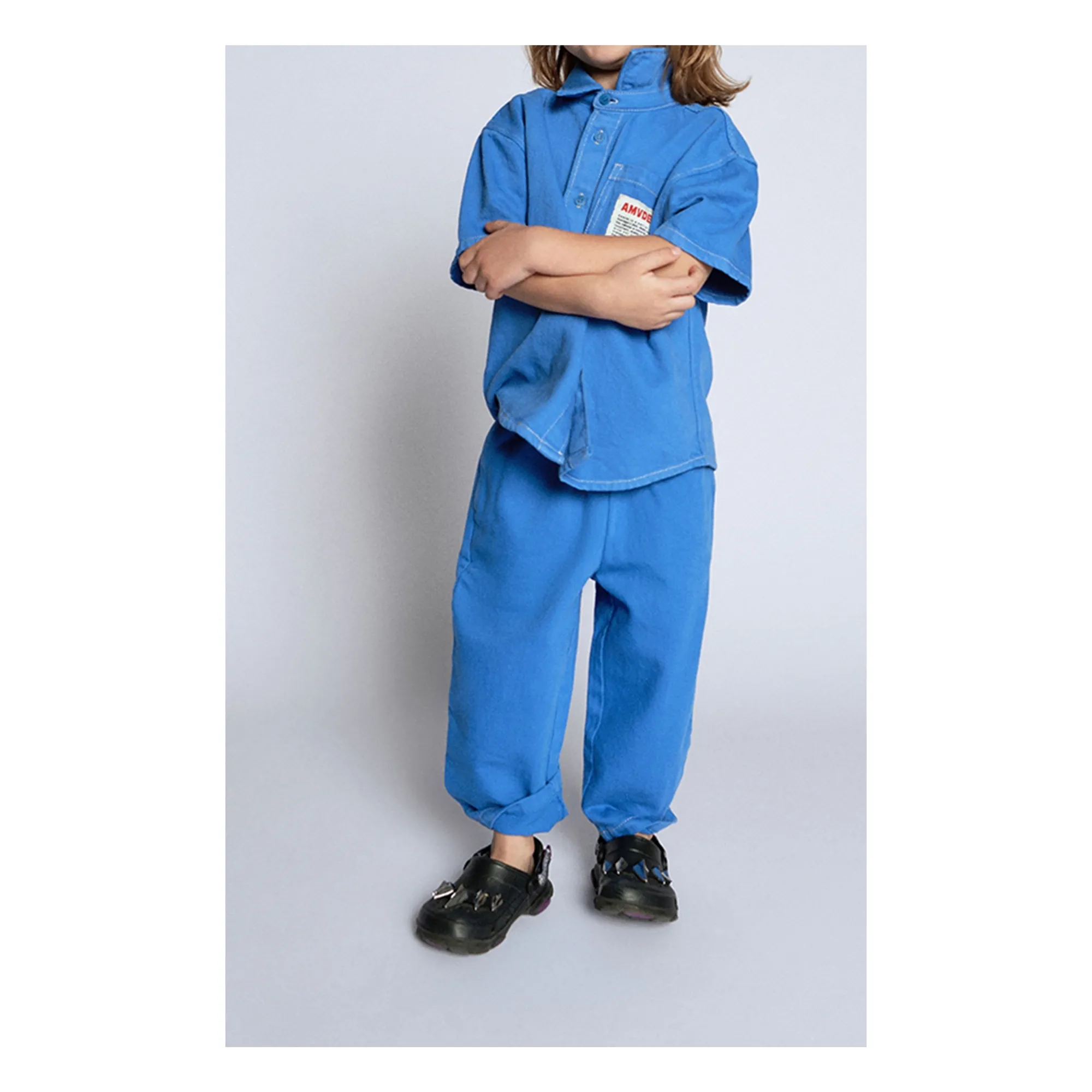 Jean Cordon Pusway Coton Bio | Bleu- Image produit n°1