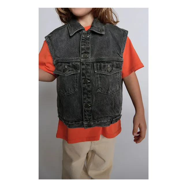 Veste Denim Sans Manches Yopday | Gris