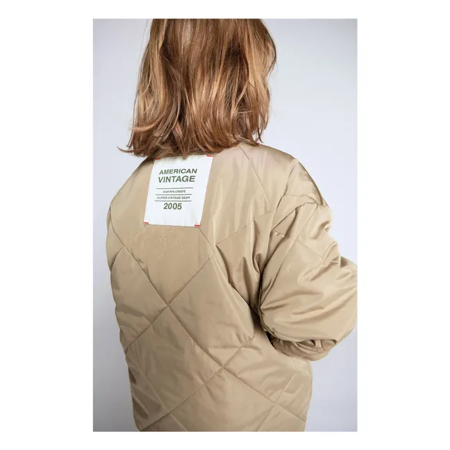 Chaqueta acolchada repelente al agua Vowbay Fibras recicladas | Khaki