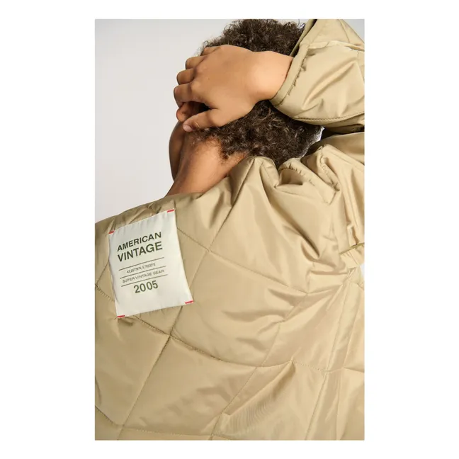 Chaqueta acolchada repelente al agua Vowbay Fibras recicladas | Khaki