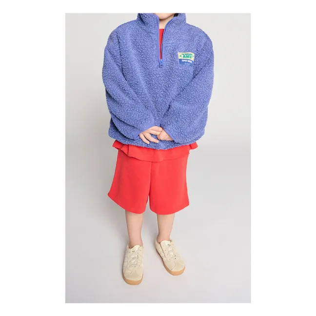 Sweat Demi Zip Façon Sherpa Hoktown Fibres Recyclées | Violet
