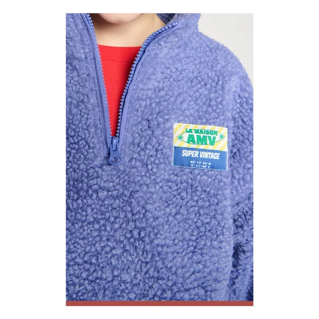 Sweat Demi Zip Façon Sherpa Hoktown Fibres Recyclées | Violet