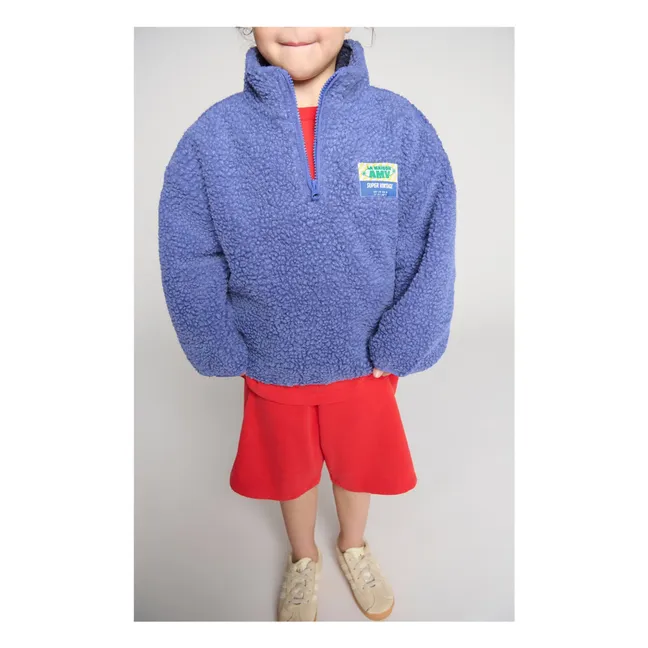 Sweat Demi Zip Façon Sherpa Hoktown Fibres Recyclées | Violet
