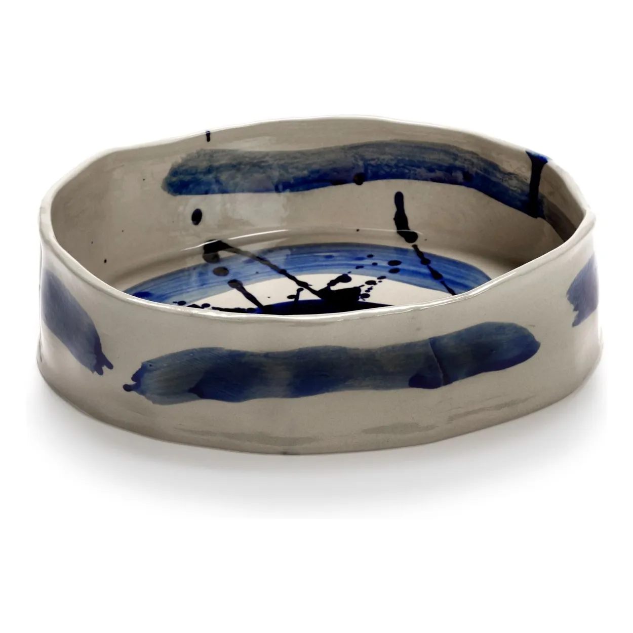Serax Blue Sophia Oval Salad Bowl, Marie Michielssen