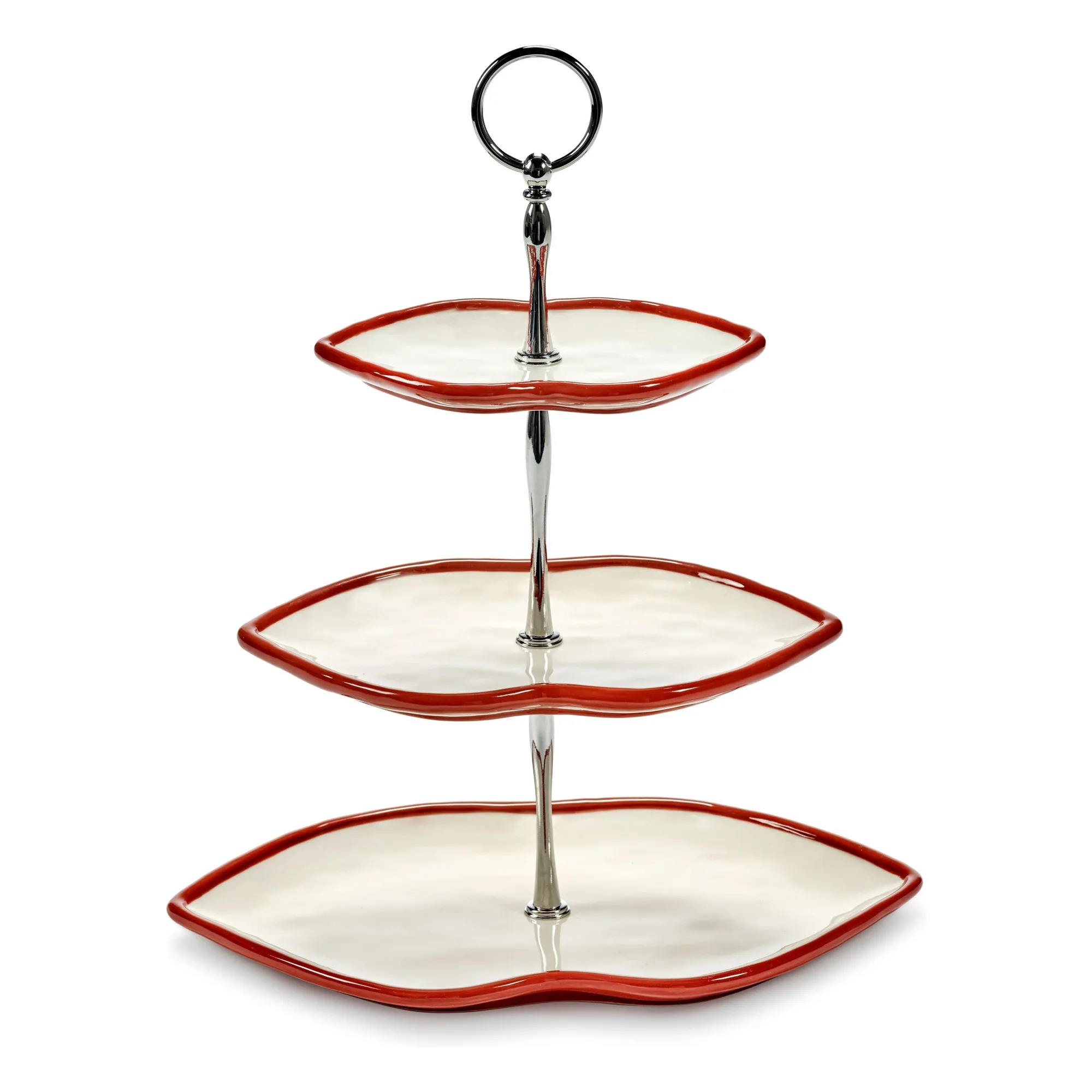 Serax Red 3 Tier Cake Stand, Wouters & Hendrix