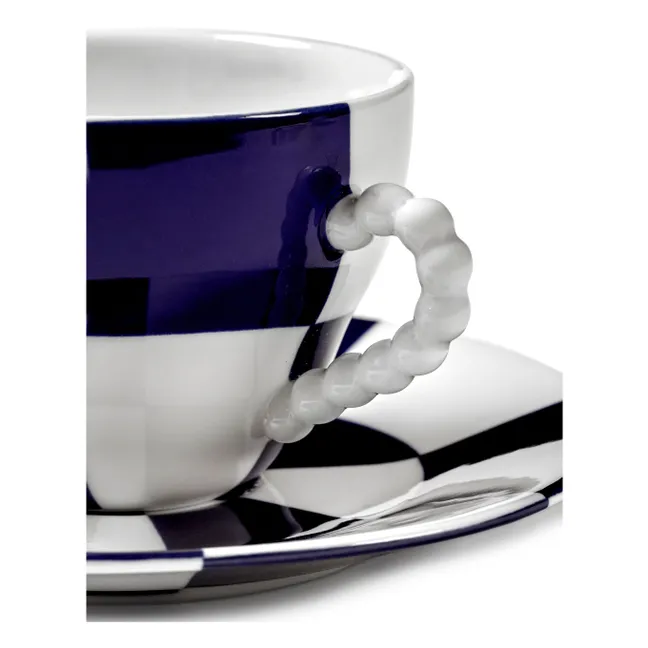 Fête des Bêtes cups and saucers, Wouters &amp; Hendrix - Set of 2 | Blue