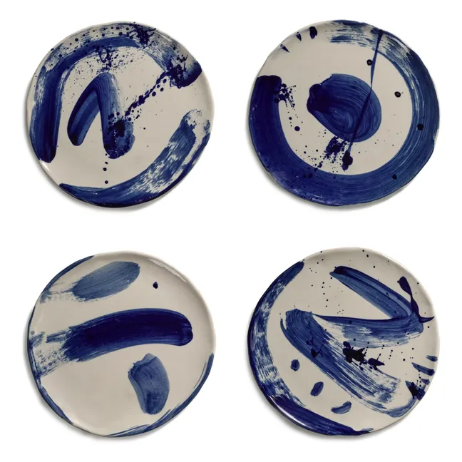 Dessert plates Sophia, Marie Michielssen - Set of 4 | Blue