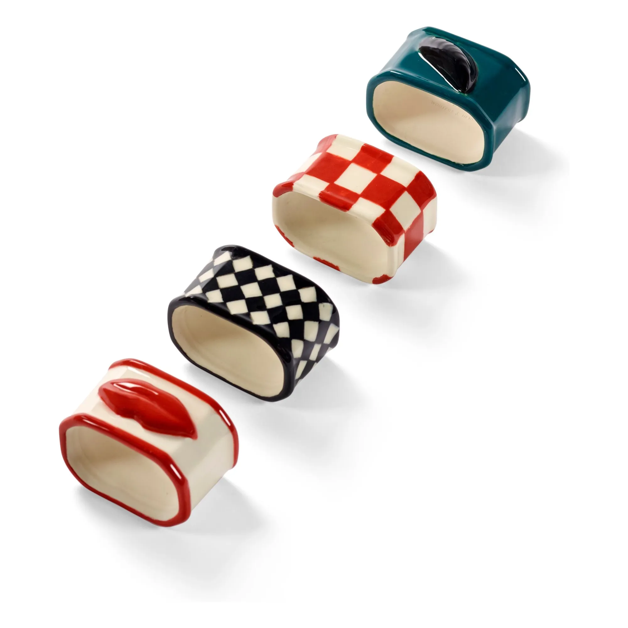 Serax Classic Multi Mix Napkin Rings, Wouters & Hendrix - Set Of 4