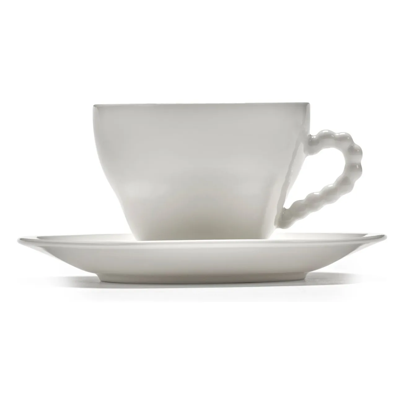 Tasses et soucoupes Perle Fine, Wouters & Hendrix - Set de 2 | Blanc- Image produit n°3