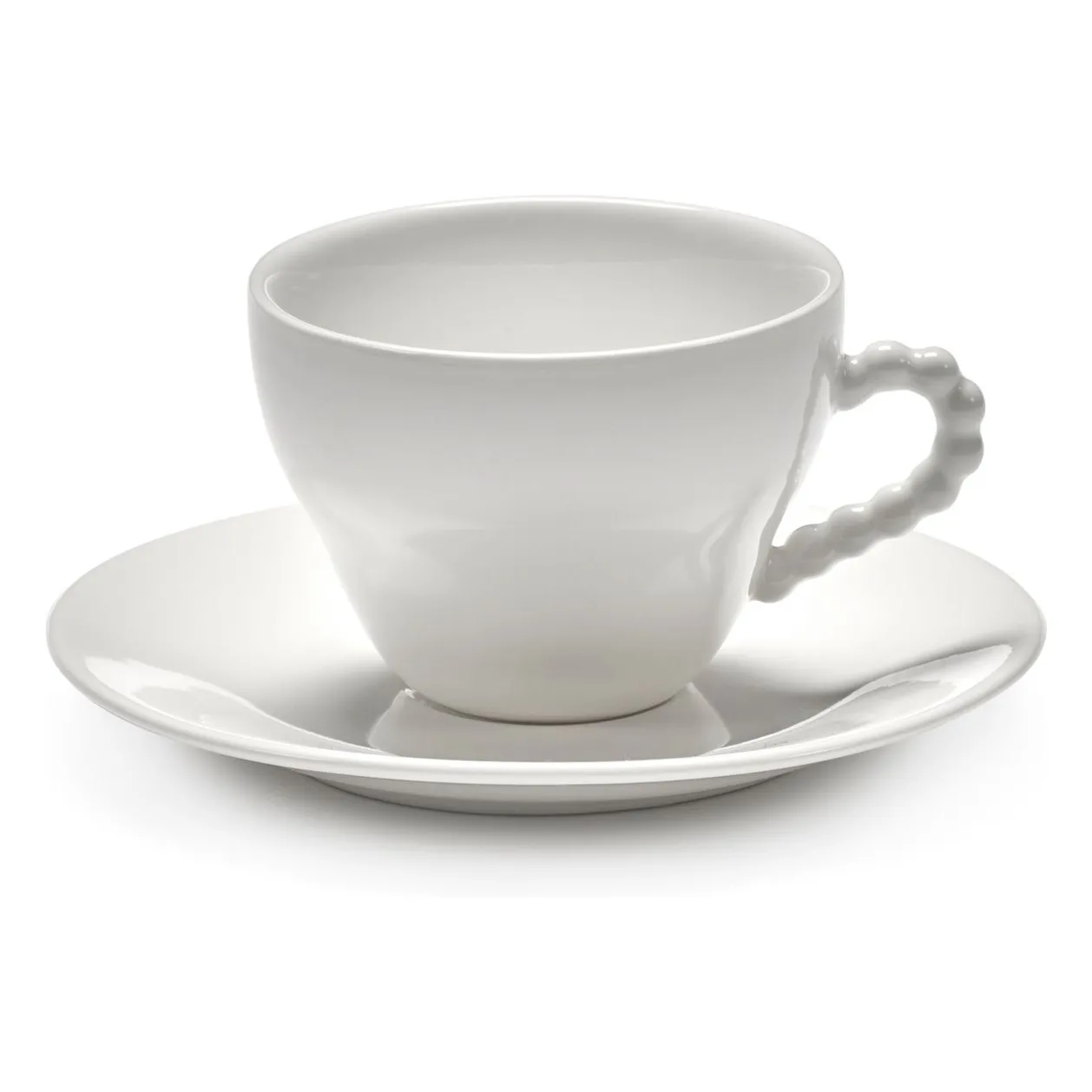 Tasses et soucoupes Perle Fine, Wouters & Hendrix - Set de 2 | Blanc- Image produit n°0