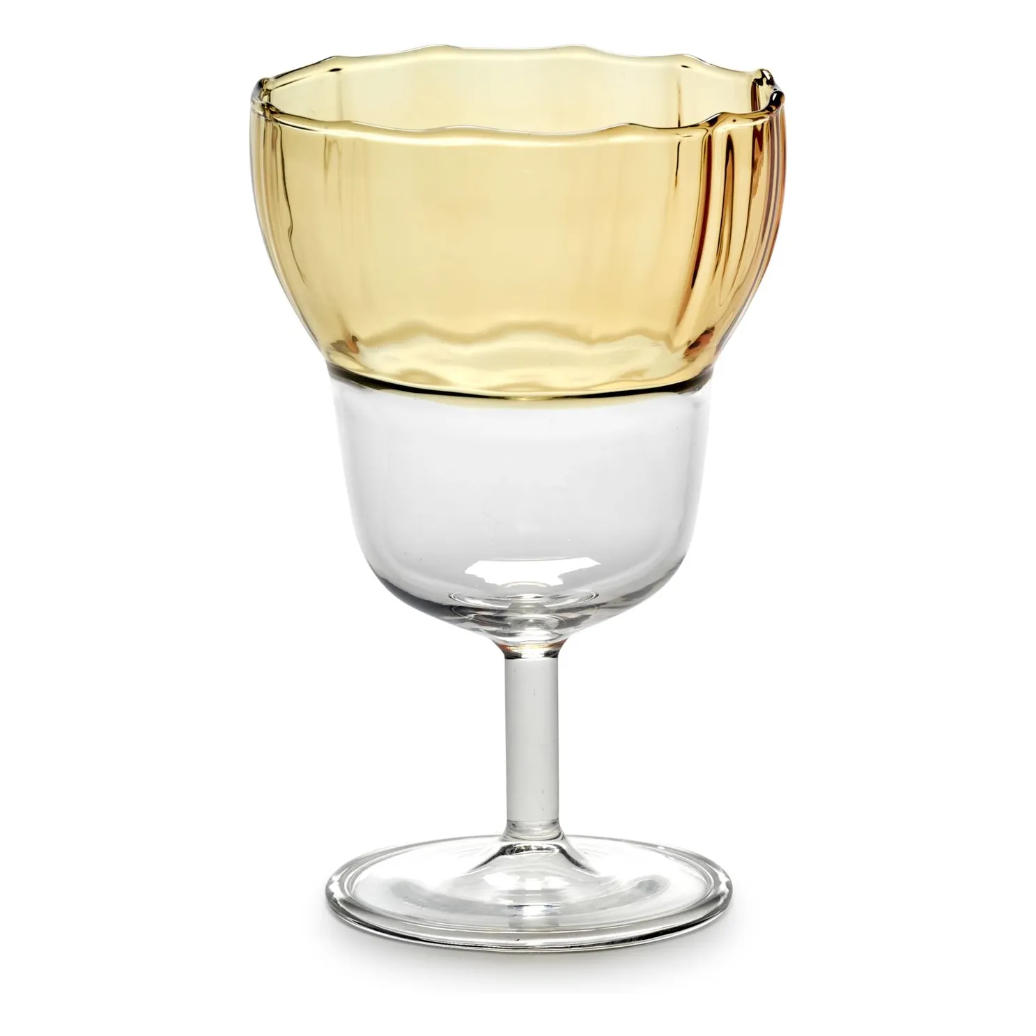 Serax Yellow Wine Glasses Yam, Waww La Table - Set Of 4