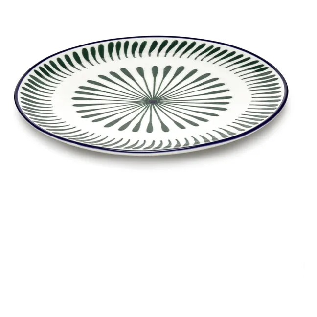 Baazar Dinnerteller, Waww La Table - 4er Set | Grün