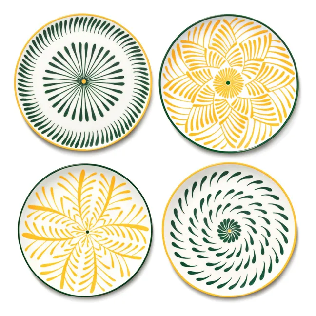 Baazar Dinnerteller, Waww La Table - 4er Set | Gelb