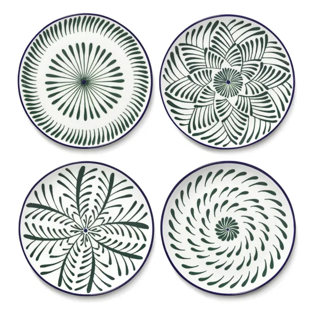 Dessertteller Baazar, Waww La Table - 4er-Set | Grün