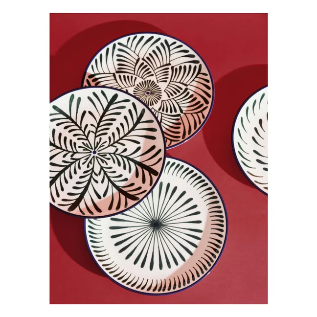 Baazar Dinnerteller, Waww La Table - 4er Set | Grün