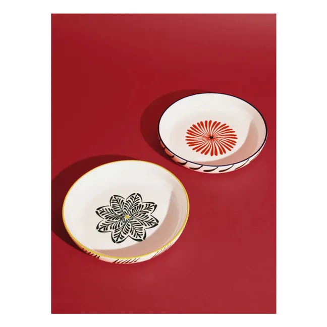 Tiefe Teller Baazar, Waww La Table - 4er-Set | Rot