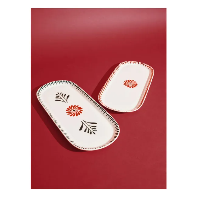 Plat ovale Baazar, Waww La Table - Set de 2 | Rouge