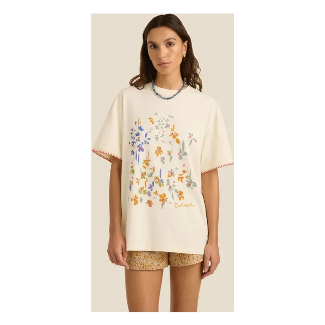 Camiseta Posy de algodón ecológico | Beige
