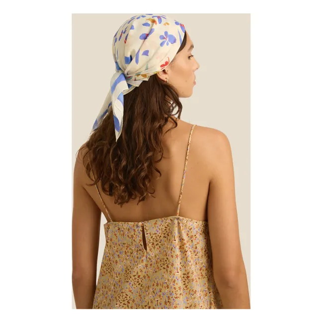 Bufanda de algodón orgánico Posy | Beige