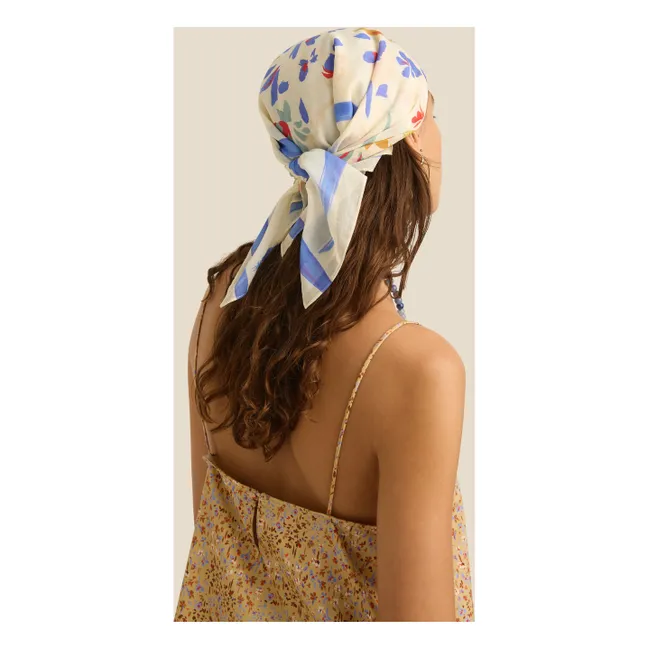 Bufanda de algodón orgánico Posy | Beige