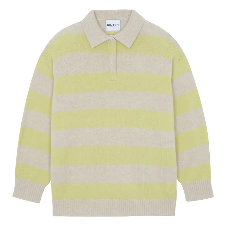 Royde Cashmere Stripes Sweater | Oats- Product image n°0