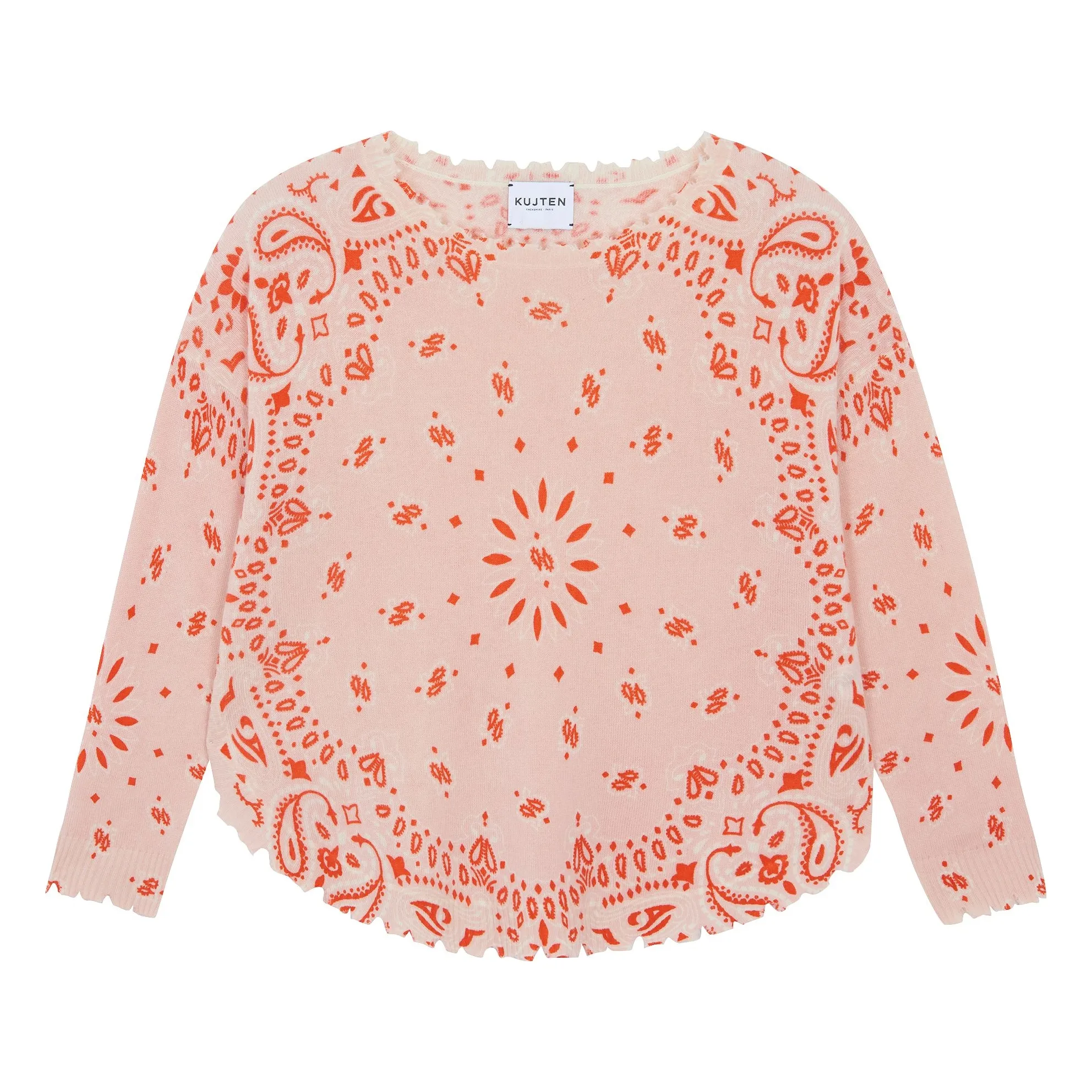 Kujten Natural Mela Bandana Bico Cashmere Sweater