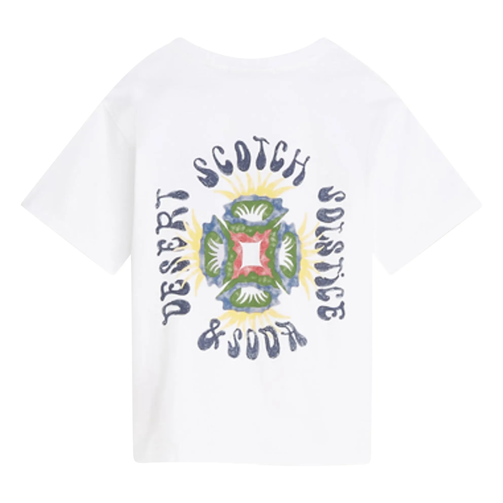 Scotch & Soda White T-Shirt Artwork Logo