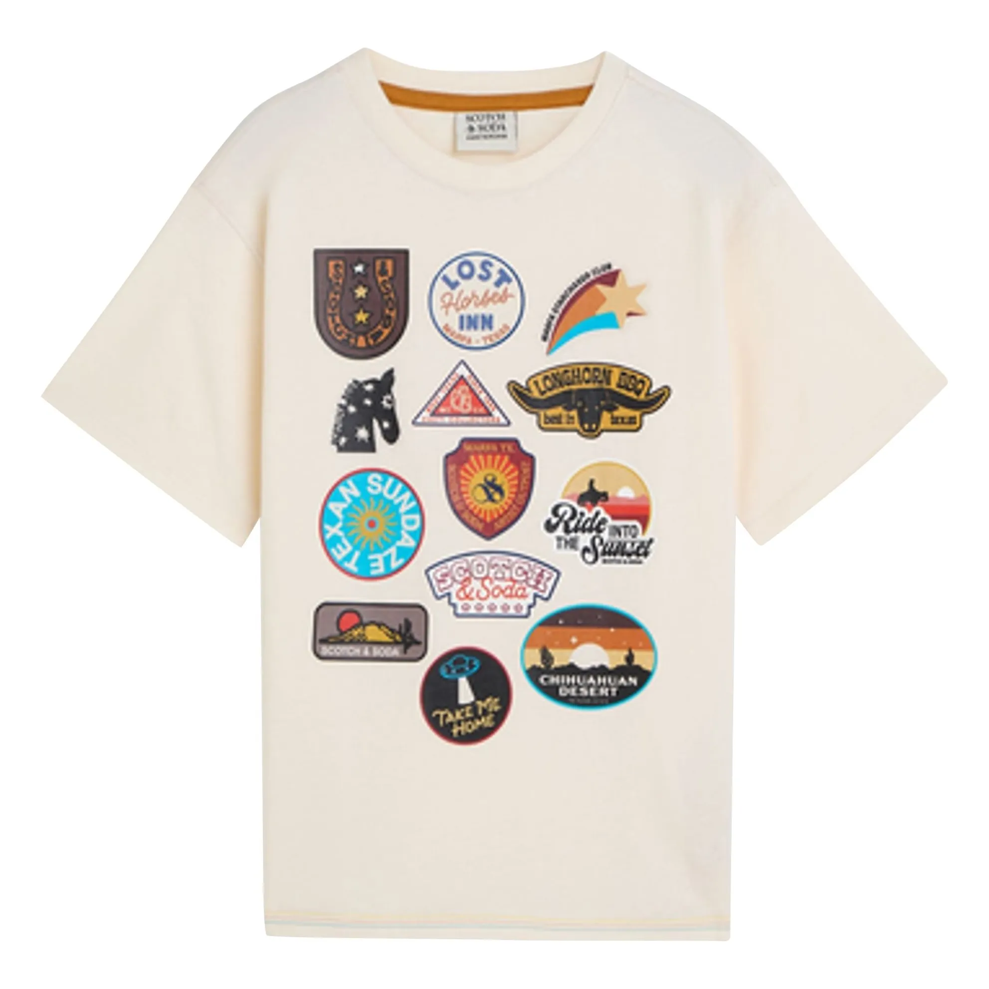 T-shirt Ecussons Coton Bio | Ecru- Image produit n°0