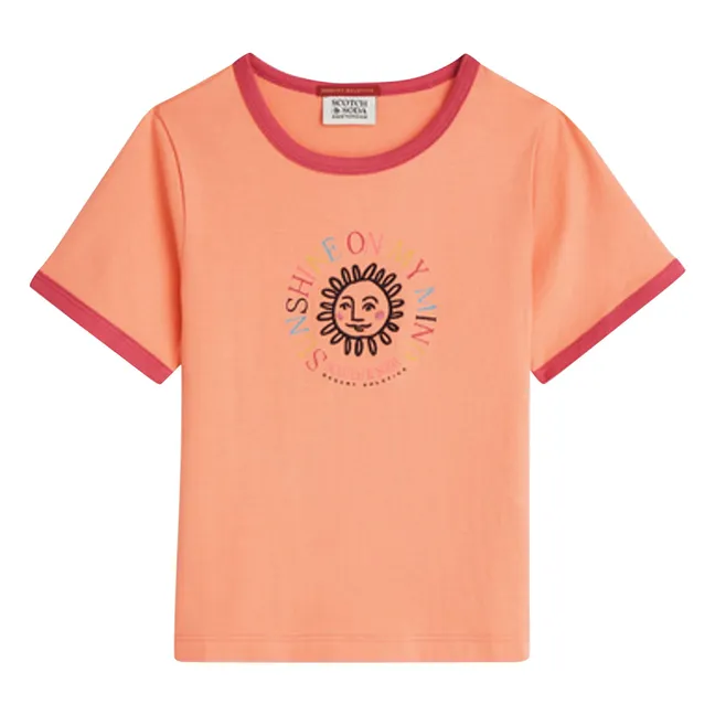 Camiseta Artwork Soleil | Coral