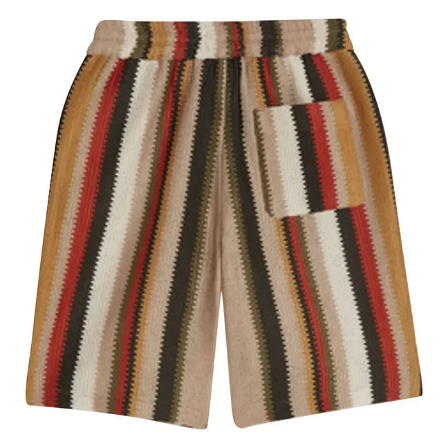 Pantalones cortos a rayas | Rojo