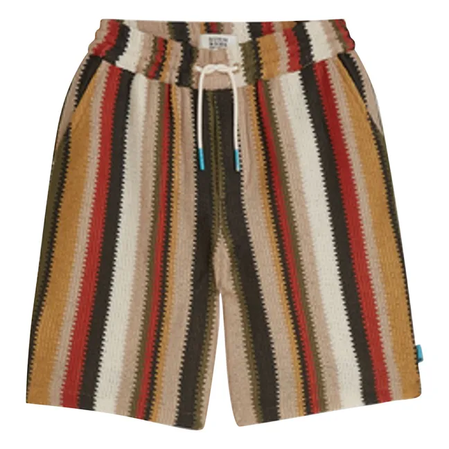 Pantalones cortos a rayas | Rojo