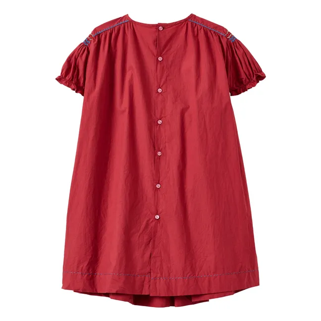Vestido Moringa Smocked | Rojo Cereza