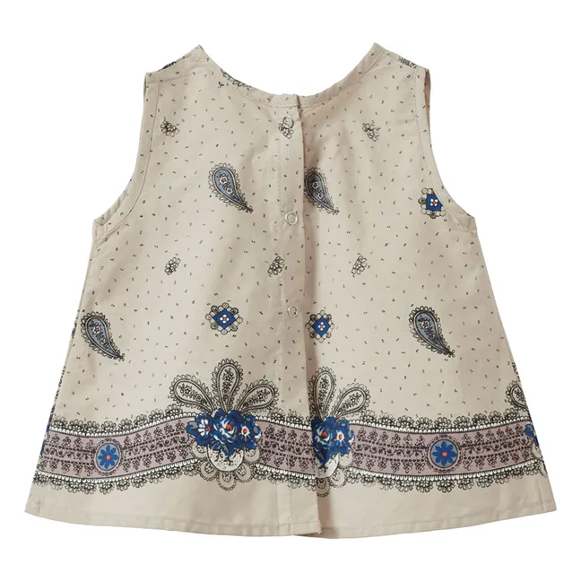 Conjunto de top y bombacho Lechuga Paisley | Crudo