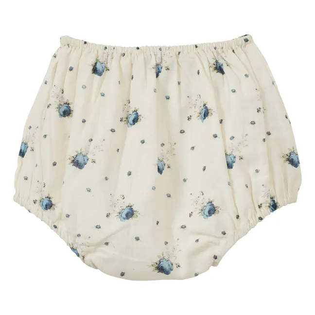 Ensemble Blouse et Bloomer Sana Fleurs | Bleu Clair