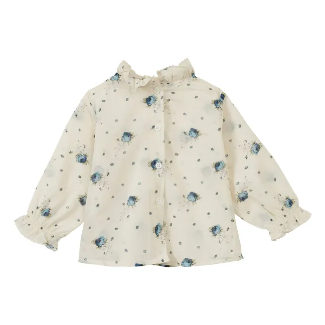 Ensemble Blouse et Bloomer Sana Fleurs | Bleu Clair