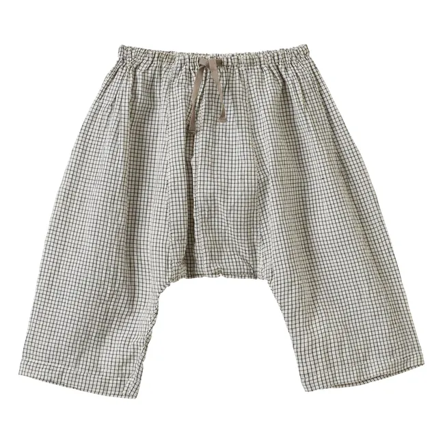 Ensemble Top et Pantalon Acorus Carreaux | Blanc
