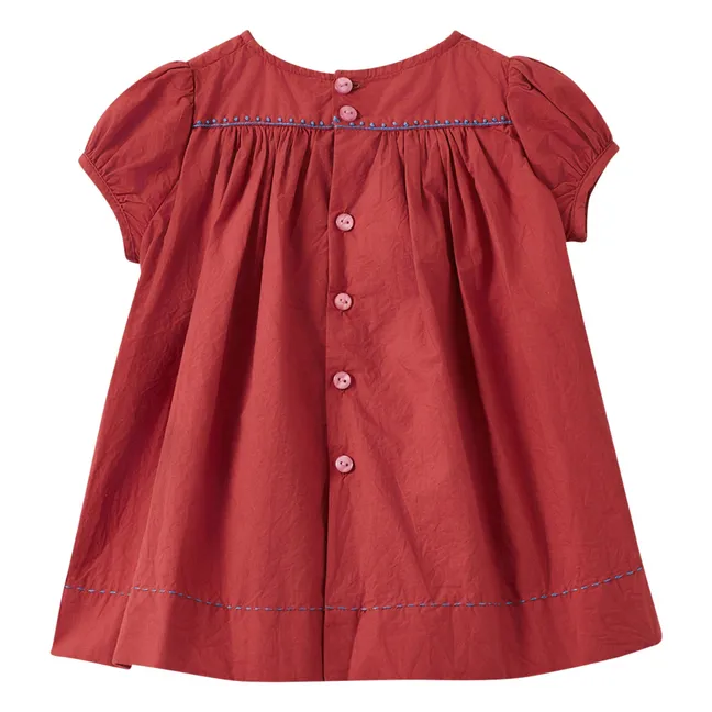 Dress and Bloomer Smocké Moringa set | Burgundy