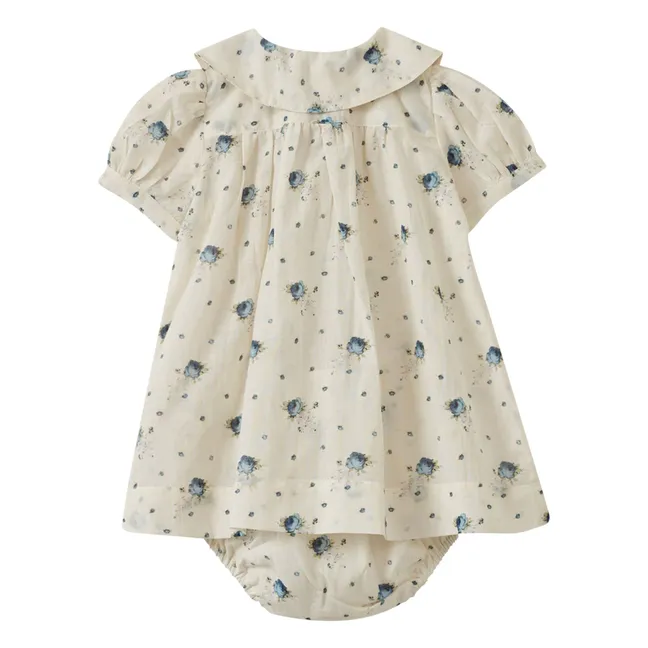 Ensemble Robe et Bloomer Nina Fleurs | Bleu Clair
